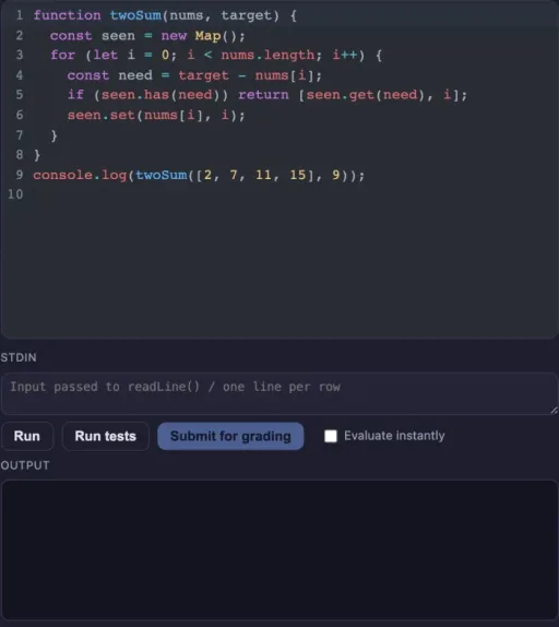 Code editor